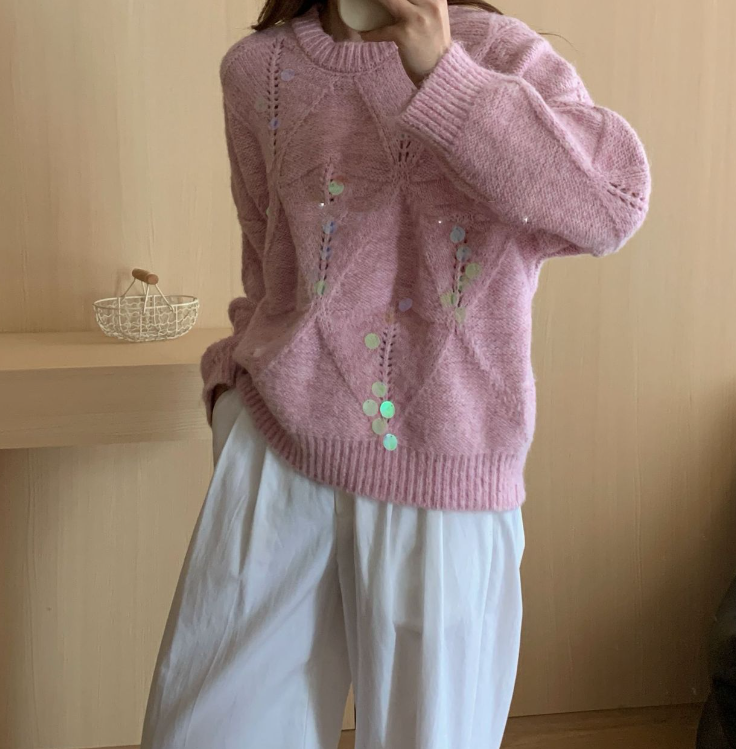 Too Cool Sequin Knit Sweater