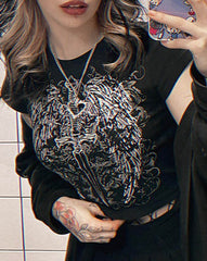 Kurzes Top mit „Avery Wings“-Grafik 