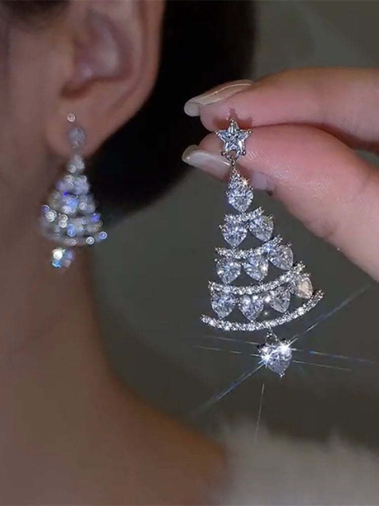 Charm-Ohrringe mit Strass-Anhänger