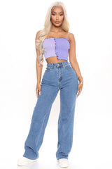 Sweet Love Straight Leg Jeans - Medium Blue Wash