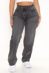 Die Crossover Straight Leg Jeans - Schwarz