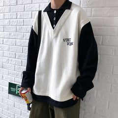 Collared Fake Two Casual Sweater