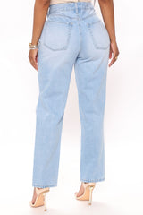 So Into You High Rise Mom Jeans - Light Blue Wash