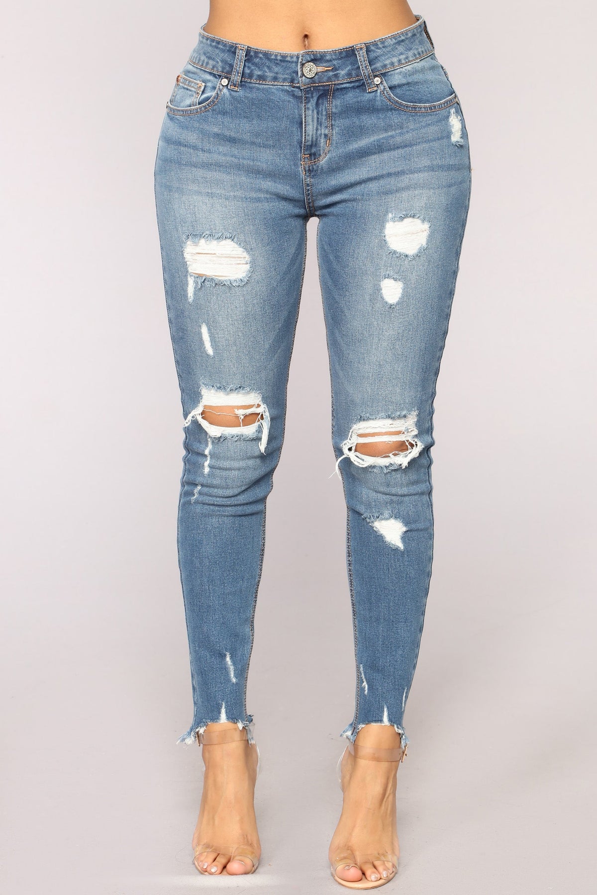 Something About You Ankle Jeans - Medium Blue Wash Ins Street