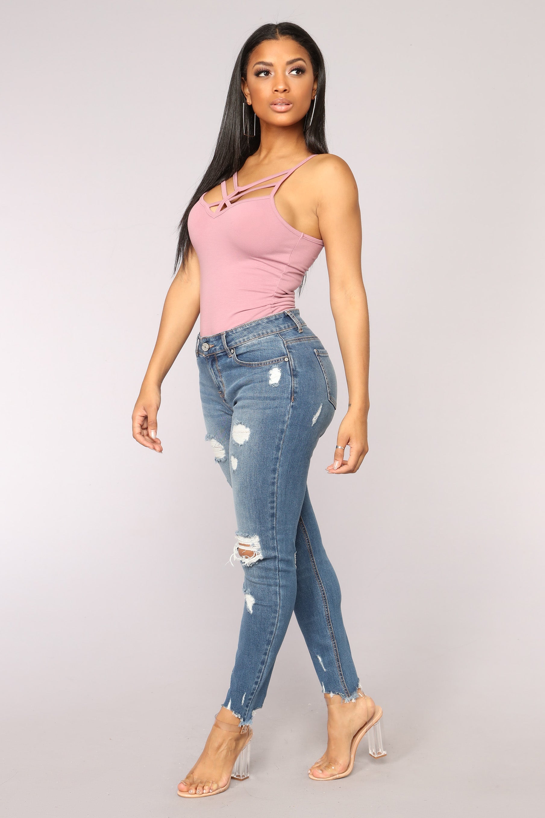 Something About You Ankle Jeans - Medium Blue Wash Ins Street