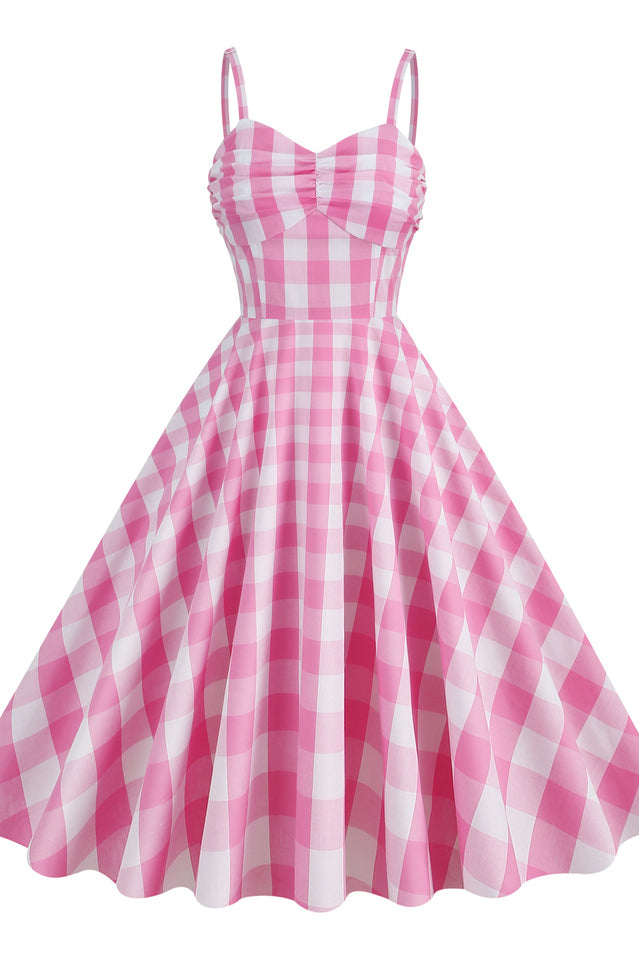 Barbie Movie Margot – Rosa kariertes Kleid
