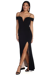 Mallory – Formelles, schulterfreies Kleid