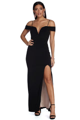 Mallory – Formelles, schulterfreies Kleid