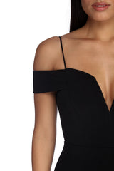 Mallory – Formelles, schulterfreies Kleid