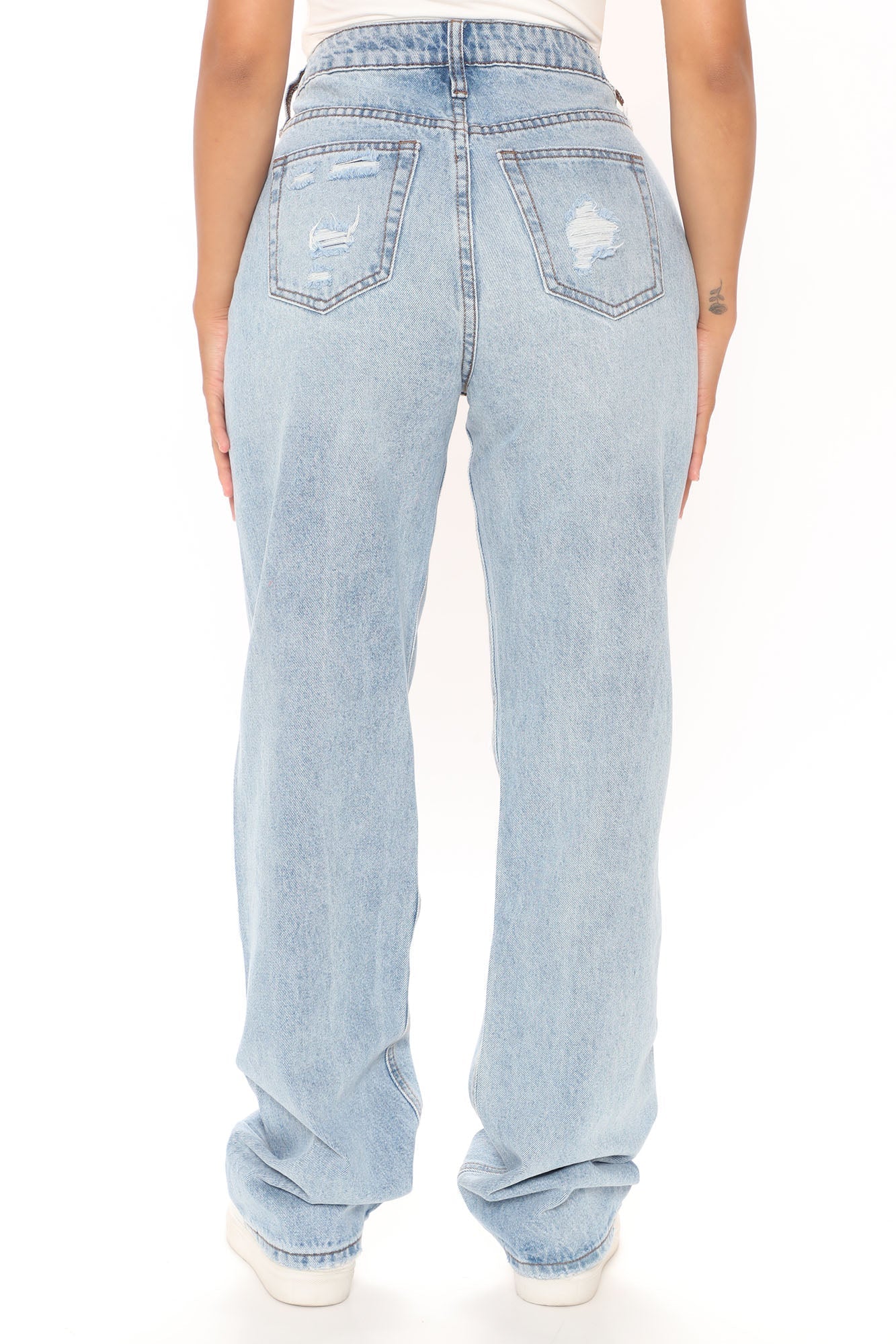 Daddy Issues Slouch Fit Jeans - Medium Blue Wash Ins Street