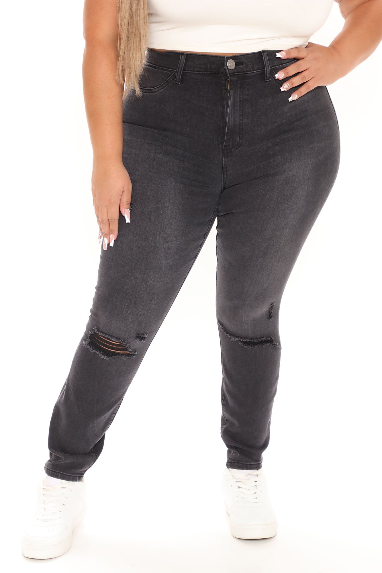 Our Favorite High Rise Skinny Jeans - Grey Ins Street