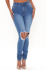Tall Distracted High Rise Jeans – Mittelblaue Waschung
