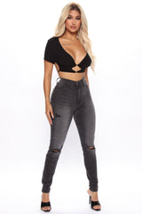 Our Favorite High Rise Skinny Jeans - Grey Ins Street