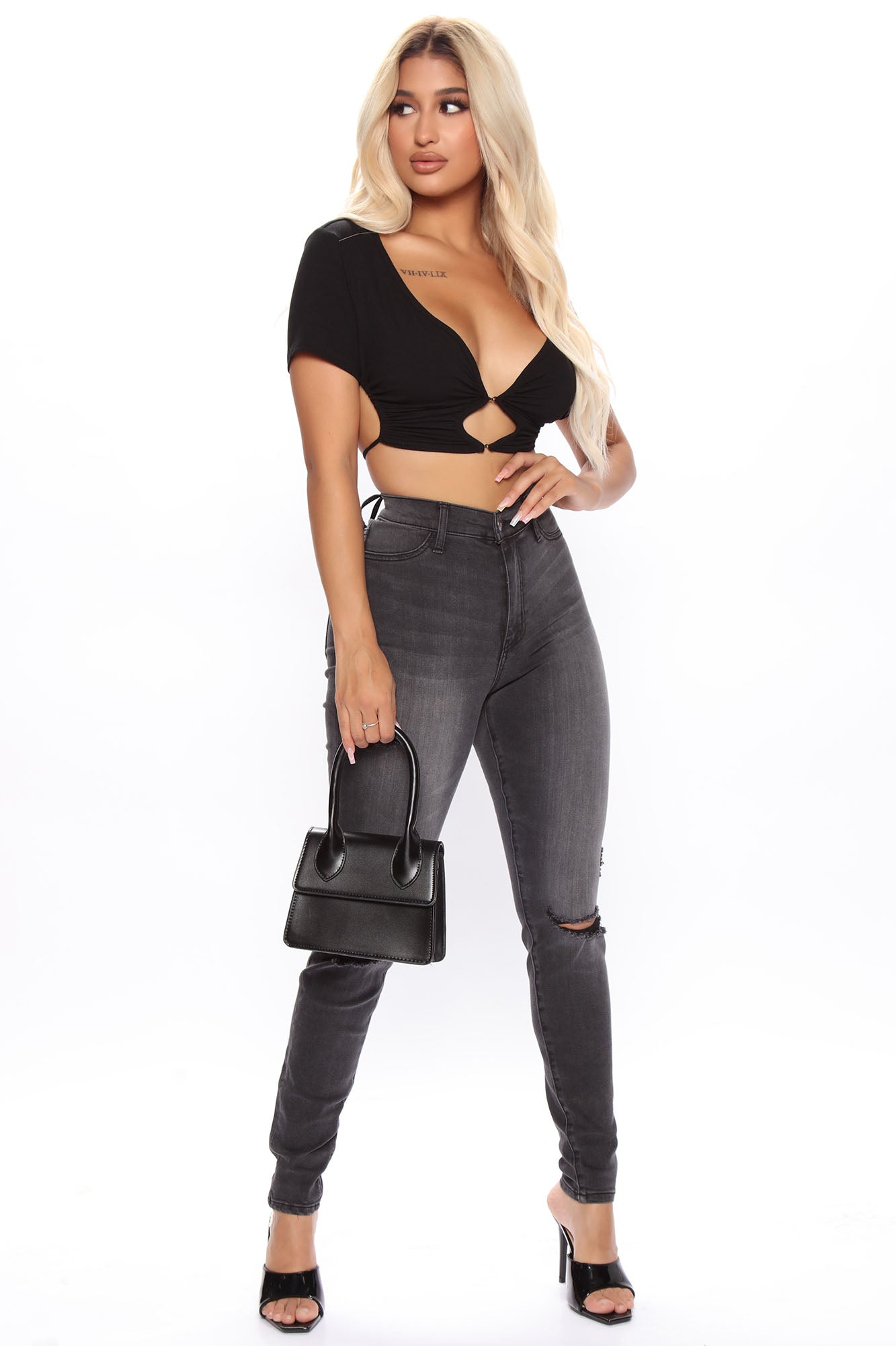 Our Favorite High Rise Skinny Jeans - Grey Ins Street