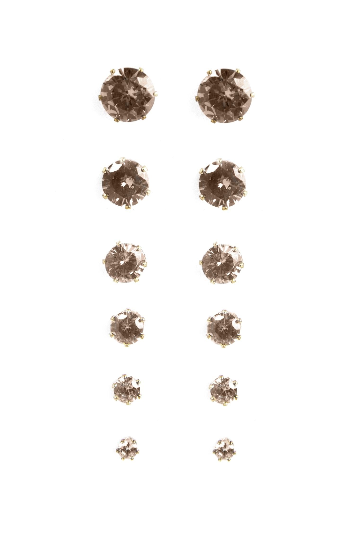 Zirkonia Ohrstecker Set