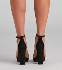 Essential Plateau-Pumps aus Wildleder