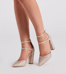 Glitz In Glitter Mesh Pointed Toe Pumps Newgew