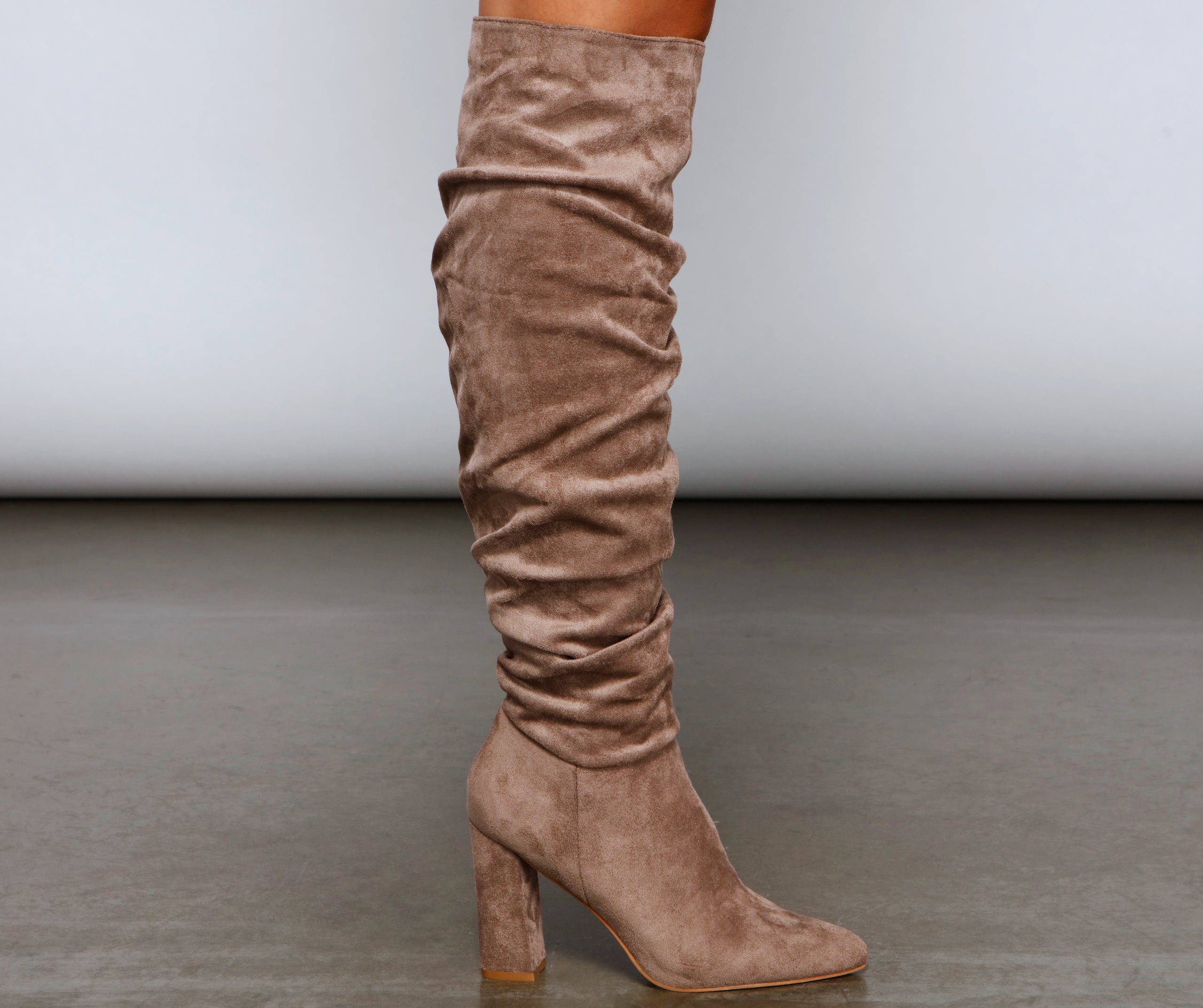 Hitting The Mark Faux Suede Boots Newgew