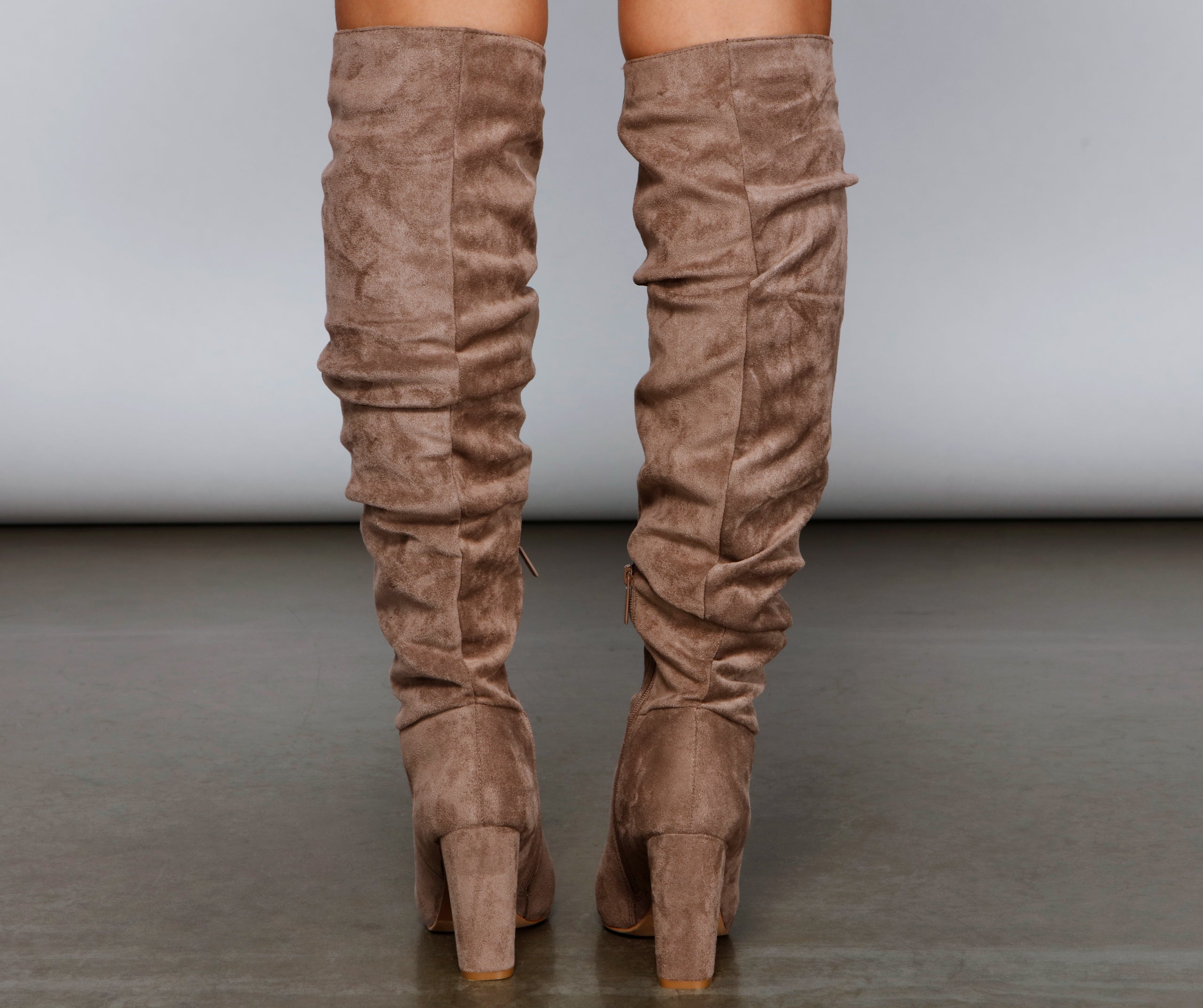 Hitting The Mark Faux Suede Boots Newgew