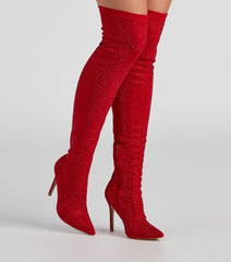 Stellar Shine Overknee-Stiefel mit Stilettoabsatz