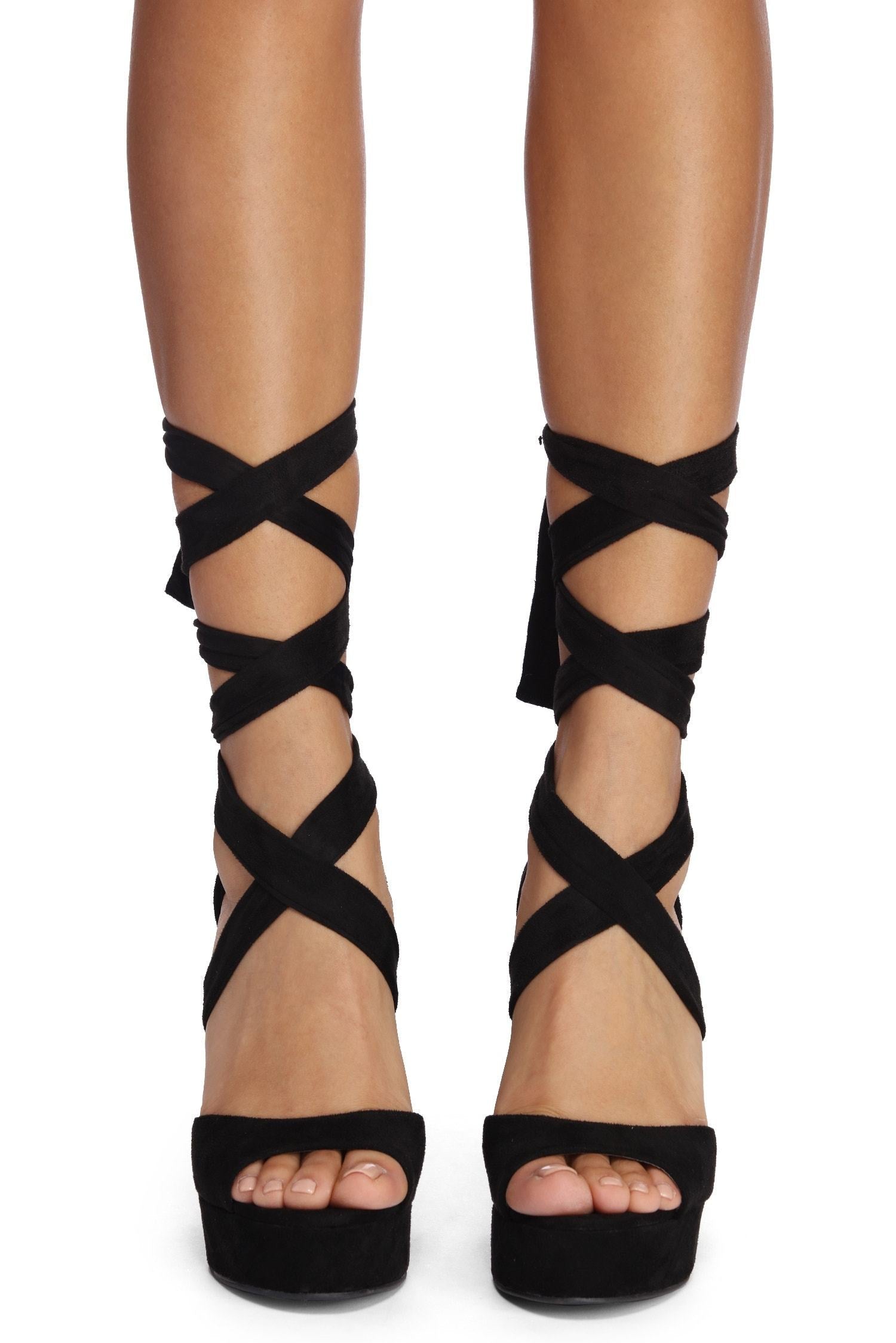 Faux Suede Sophistication Wedge Heels