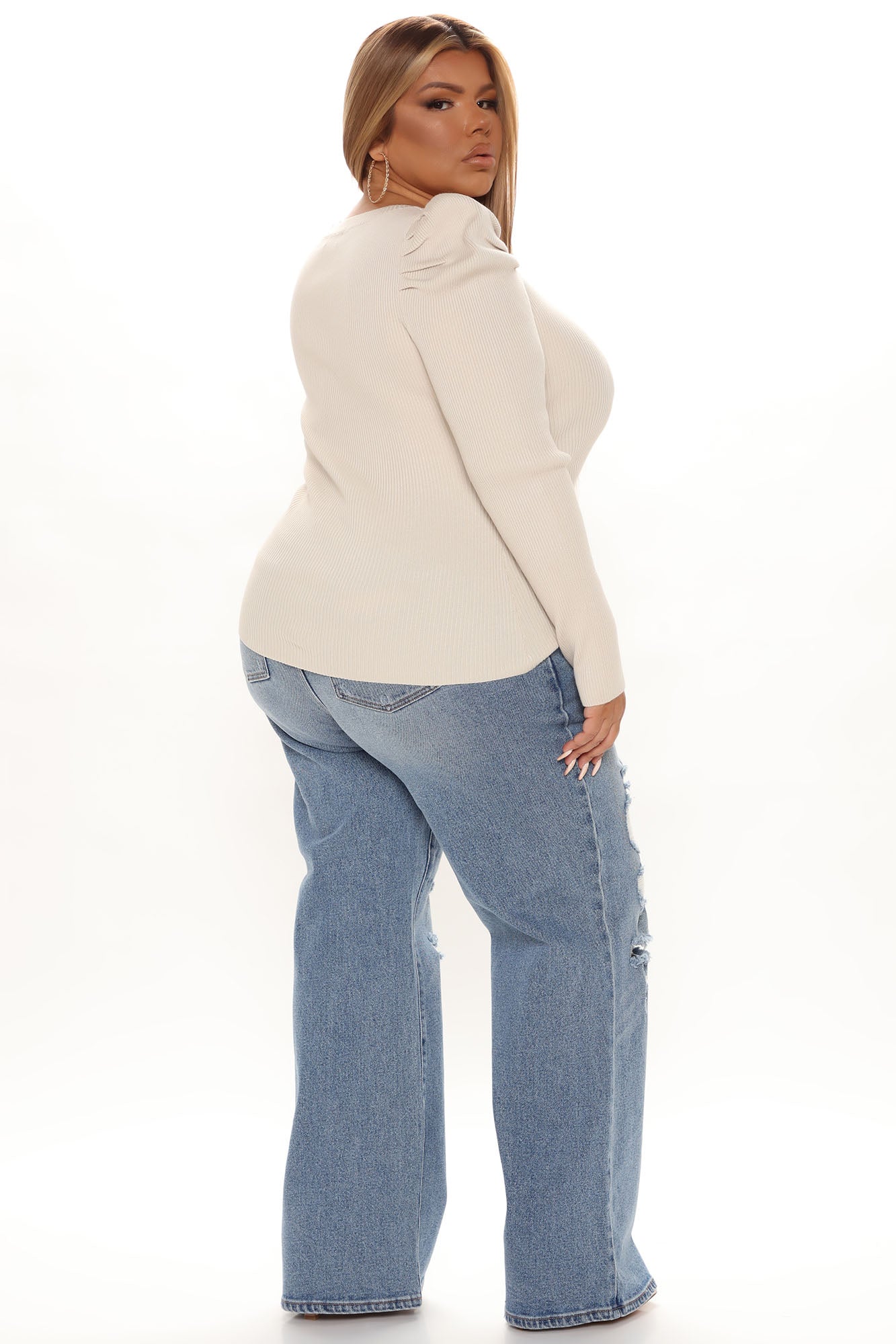 Cut Me Some Slack Vintage Straight Leg Jeans - Vintage Blue Wash Ins Street