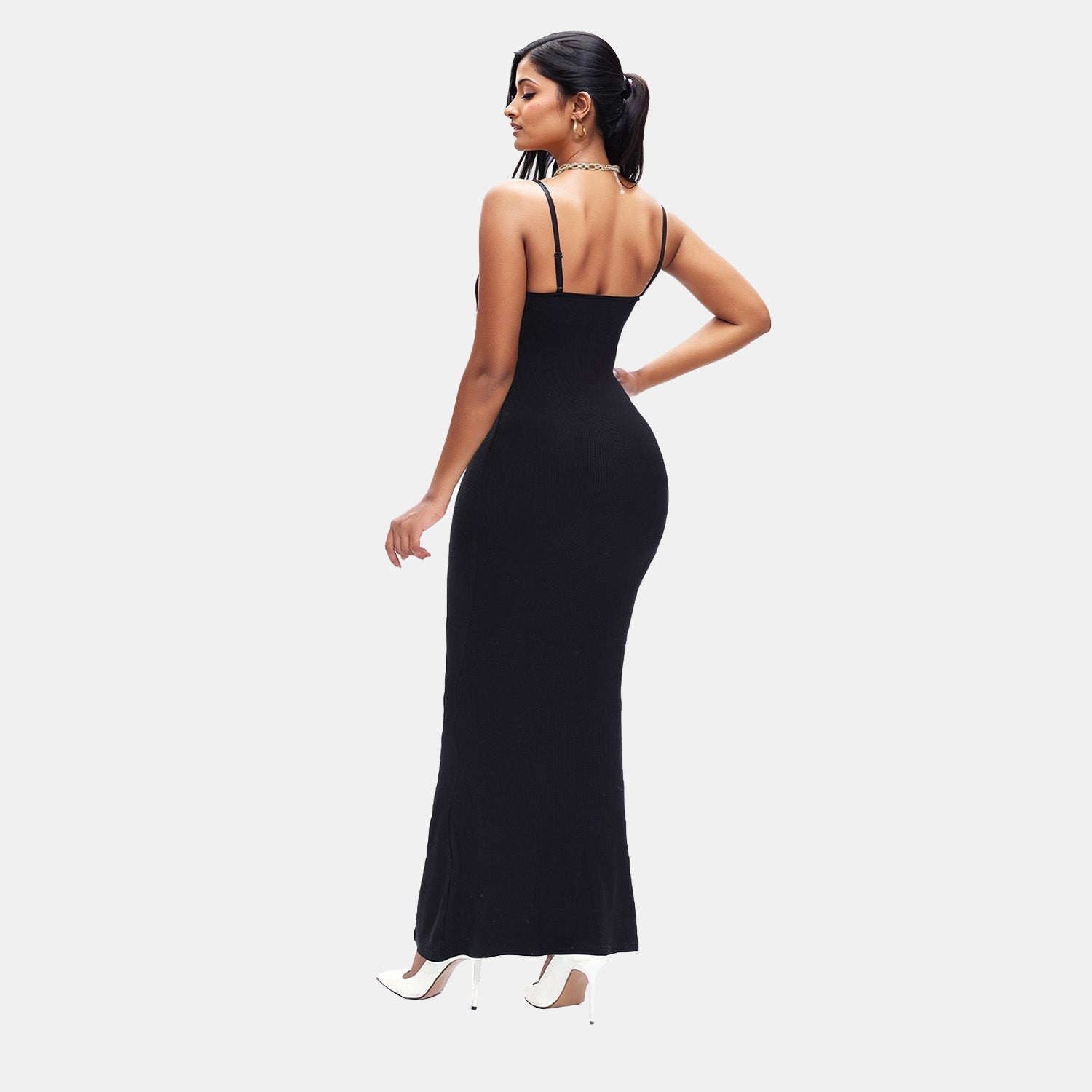 Built-In Shaper Slip Maxi Dress