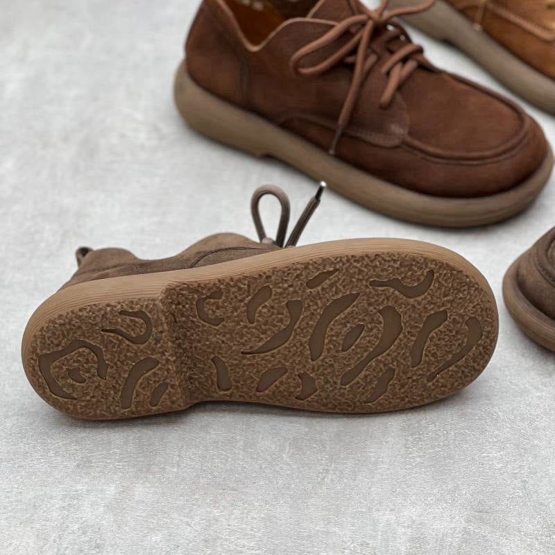Handgefertigte flache Oxford-Schuhe aus Leder zum Schnüren