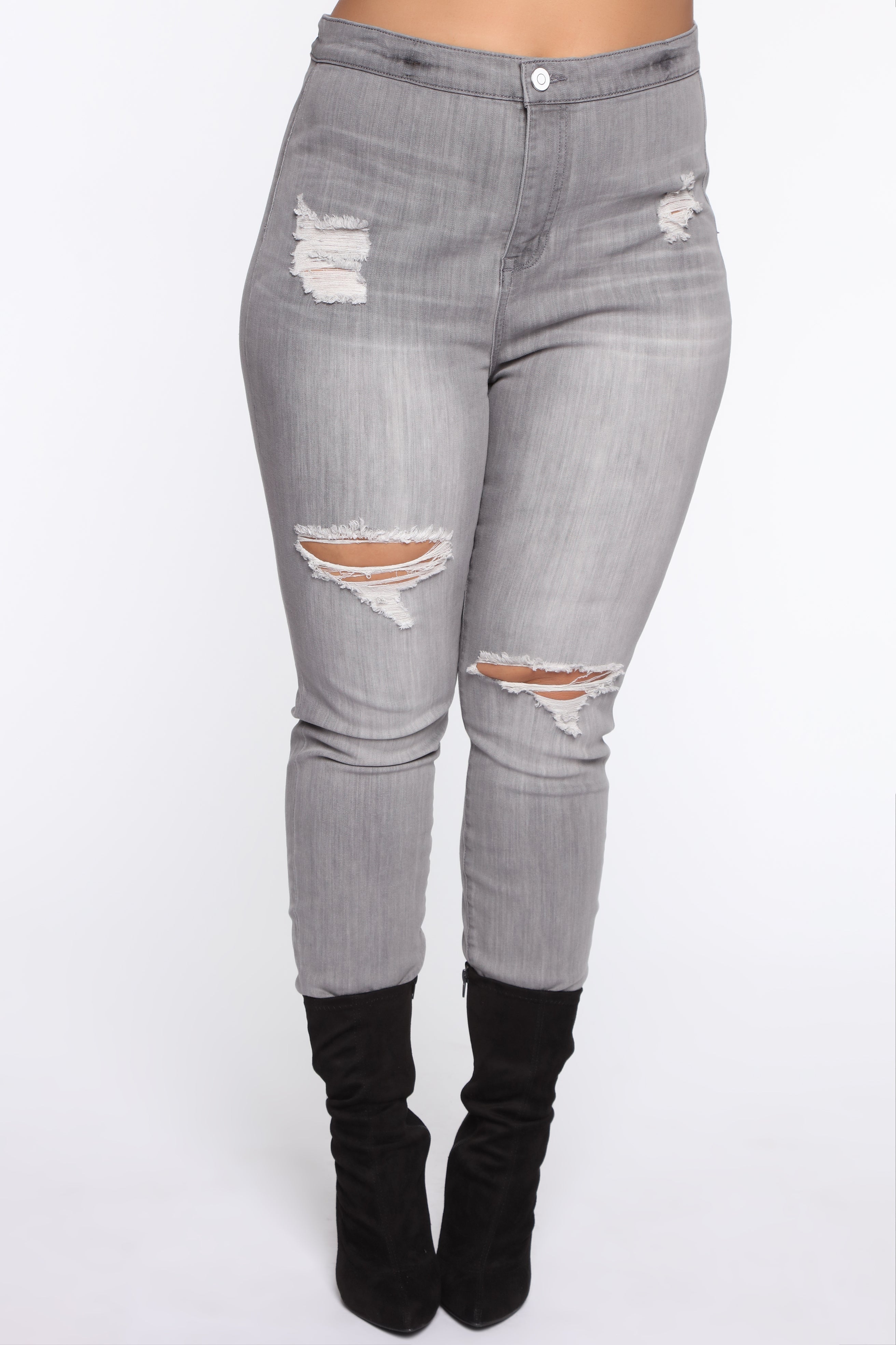 In The Night High Rise Skinny Jeans - Grey Ins Street