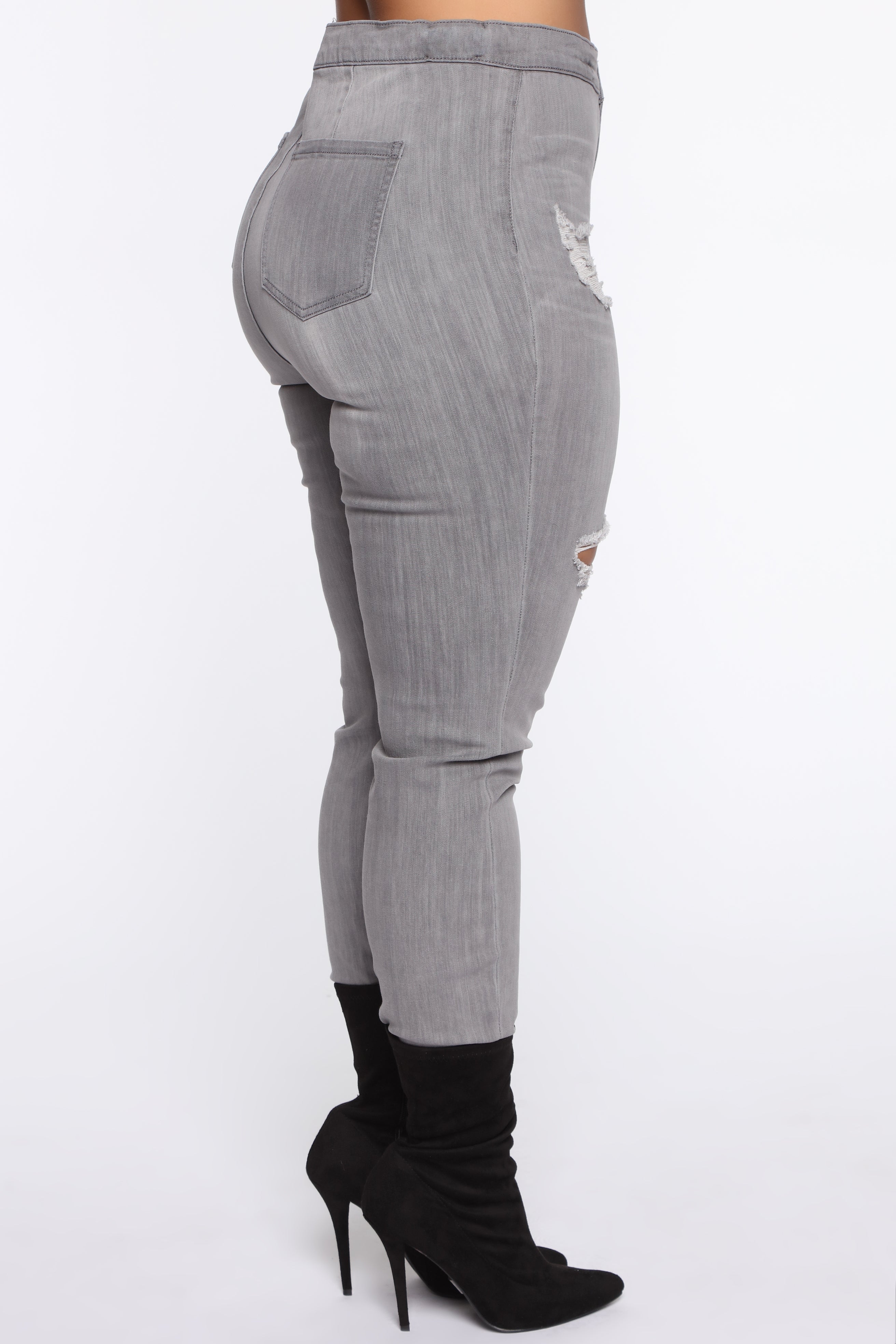 In The Night High Rise Skinny Jeans - Grey Ins Street