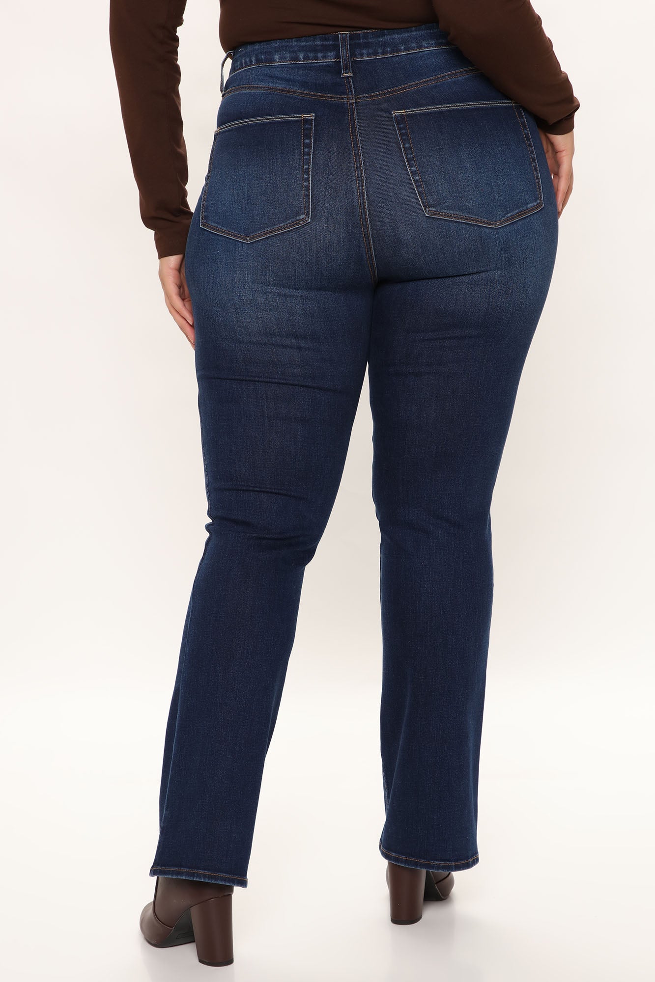 In The Groove High Rise Bootcut Jeans - Dark Wash Ins Street