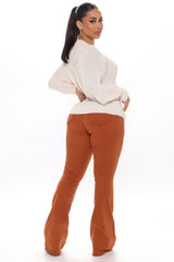 Here To Stay Flare Jeans - Cognac Ins Street