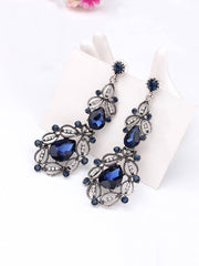 Strass Hohl-Out Patchwork Ohrringe
