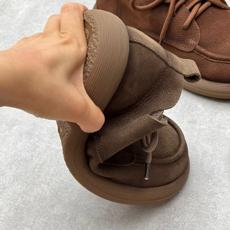 Handgefertigte flache Oxford-Schuhe aus Leder zum Schnüren
