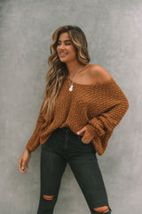 Warms My Soul Strickpullover - Kamel
