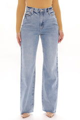 Match My Energy Non Stretch Straight Leg Jeans - Medium Blue Wash Ins Street