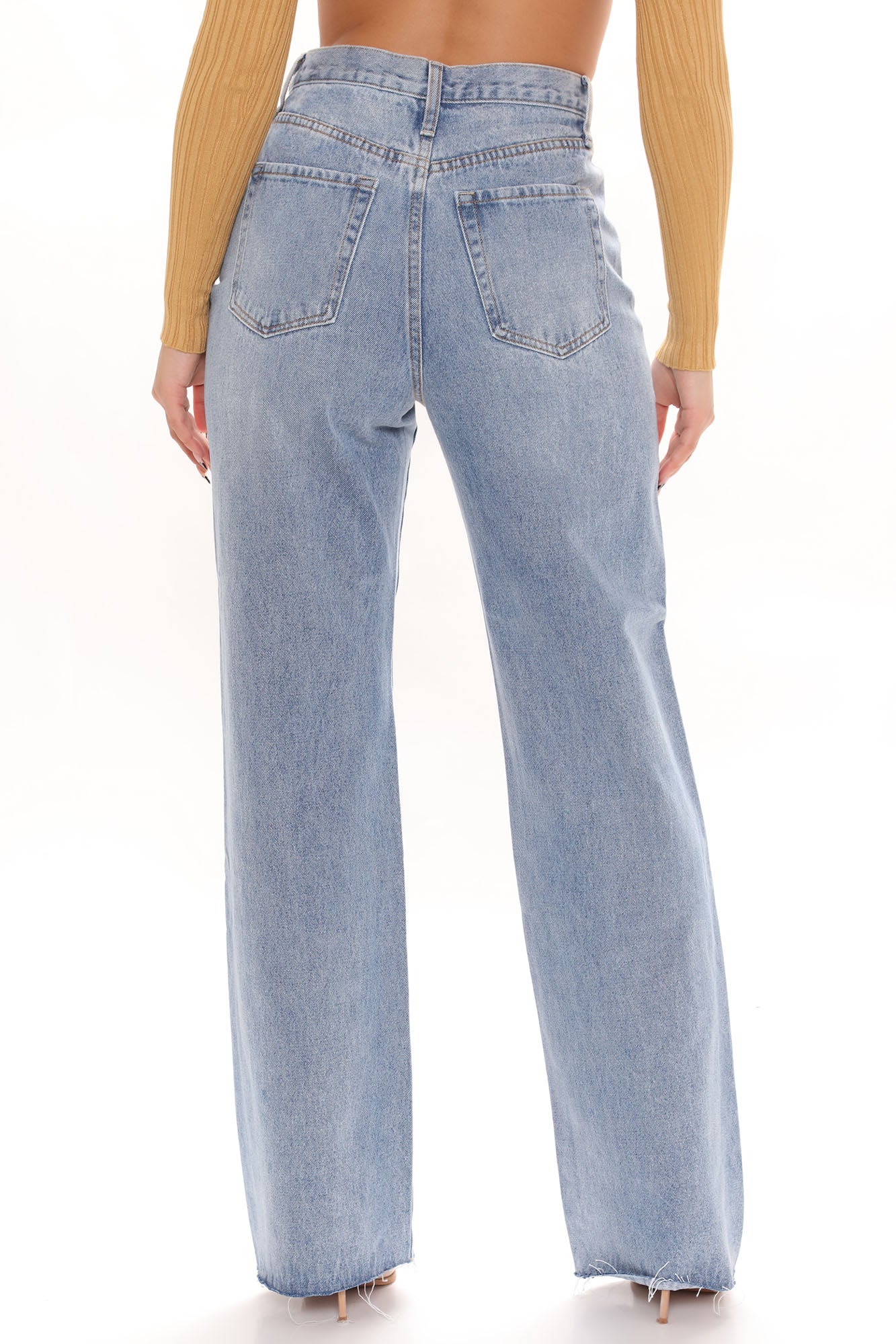 Match My Energy Non Stretch Straight Leg Jeans - Medium Blue Wash Ins Street
