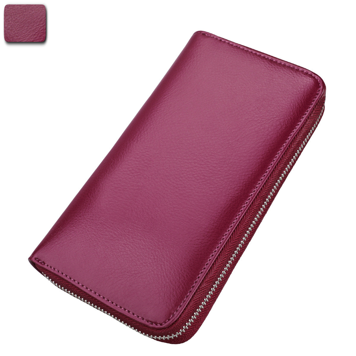 Anti RFID organ long leather wallet