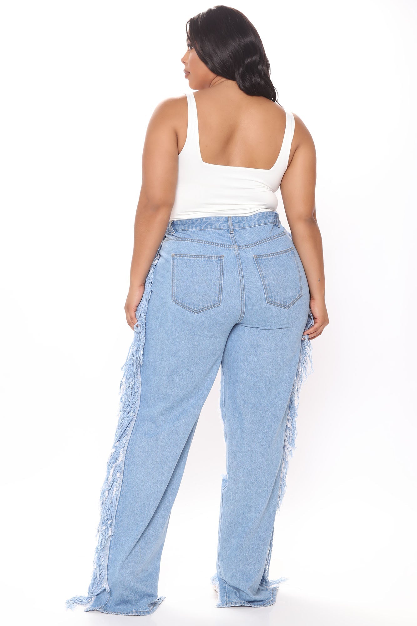 Tall Fray Out My Way Destroyed Boyfriend Jeans - Light Blue Wash Ins Street