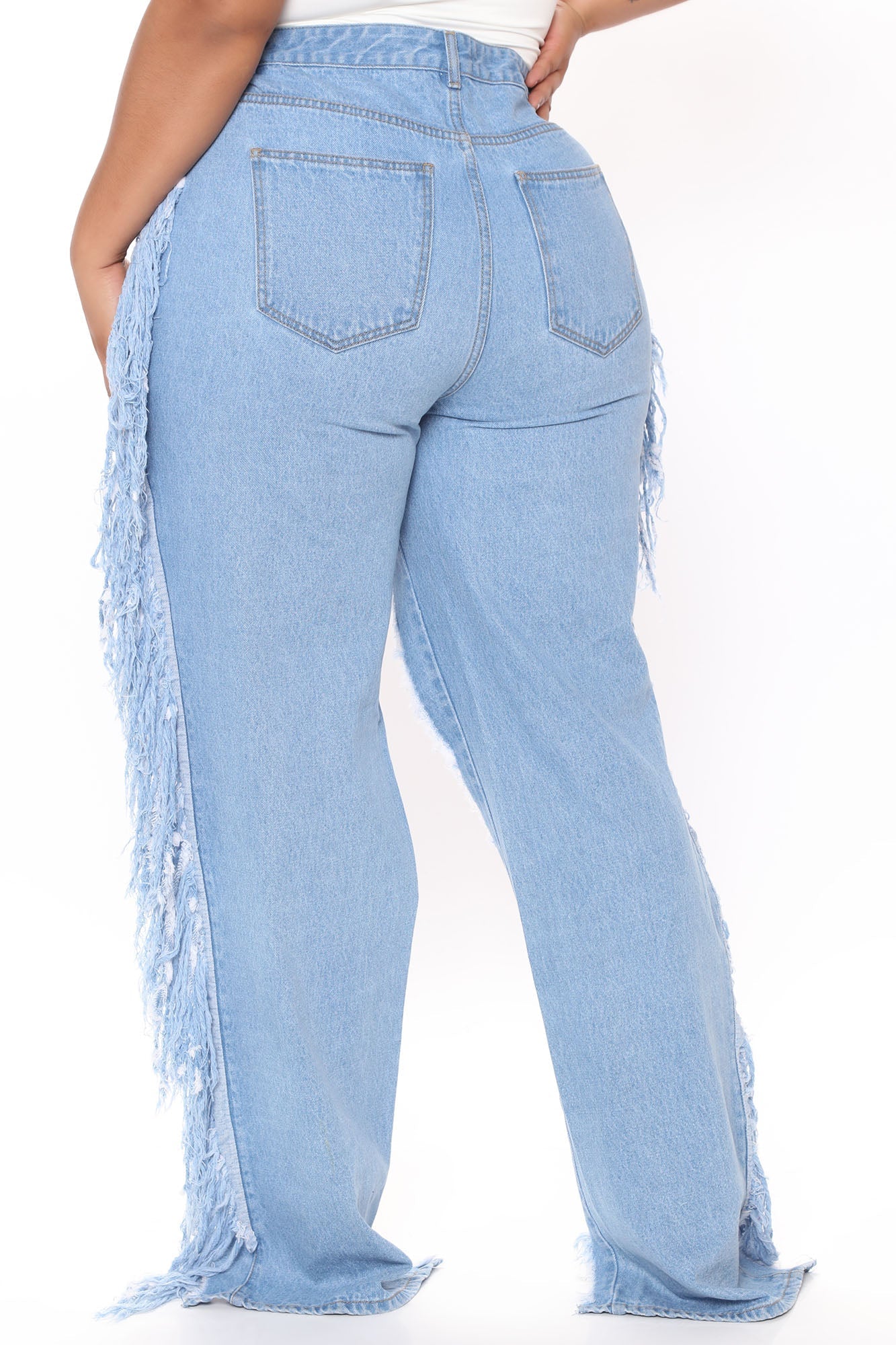 Tall Fray Out My Way Destroyed Boyfriend Jeans - Light Blue Wash Ins Street