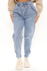 No Gap High Rise Balloon Jeans - Light Wash Ins Street