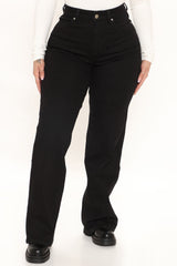 Sweet Love Straight Leg Jeans - Black