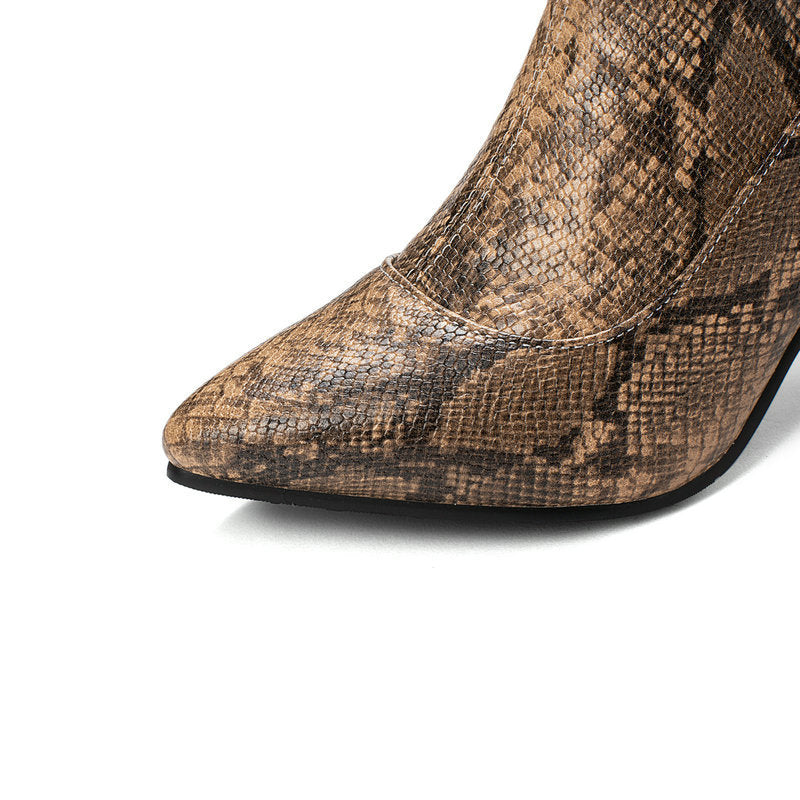 Die schicken Standard-Schlangenstiefel