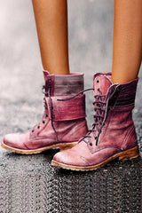 Lace Up Buskins Martin Boots