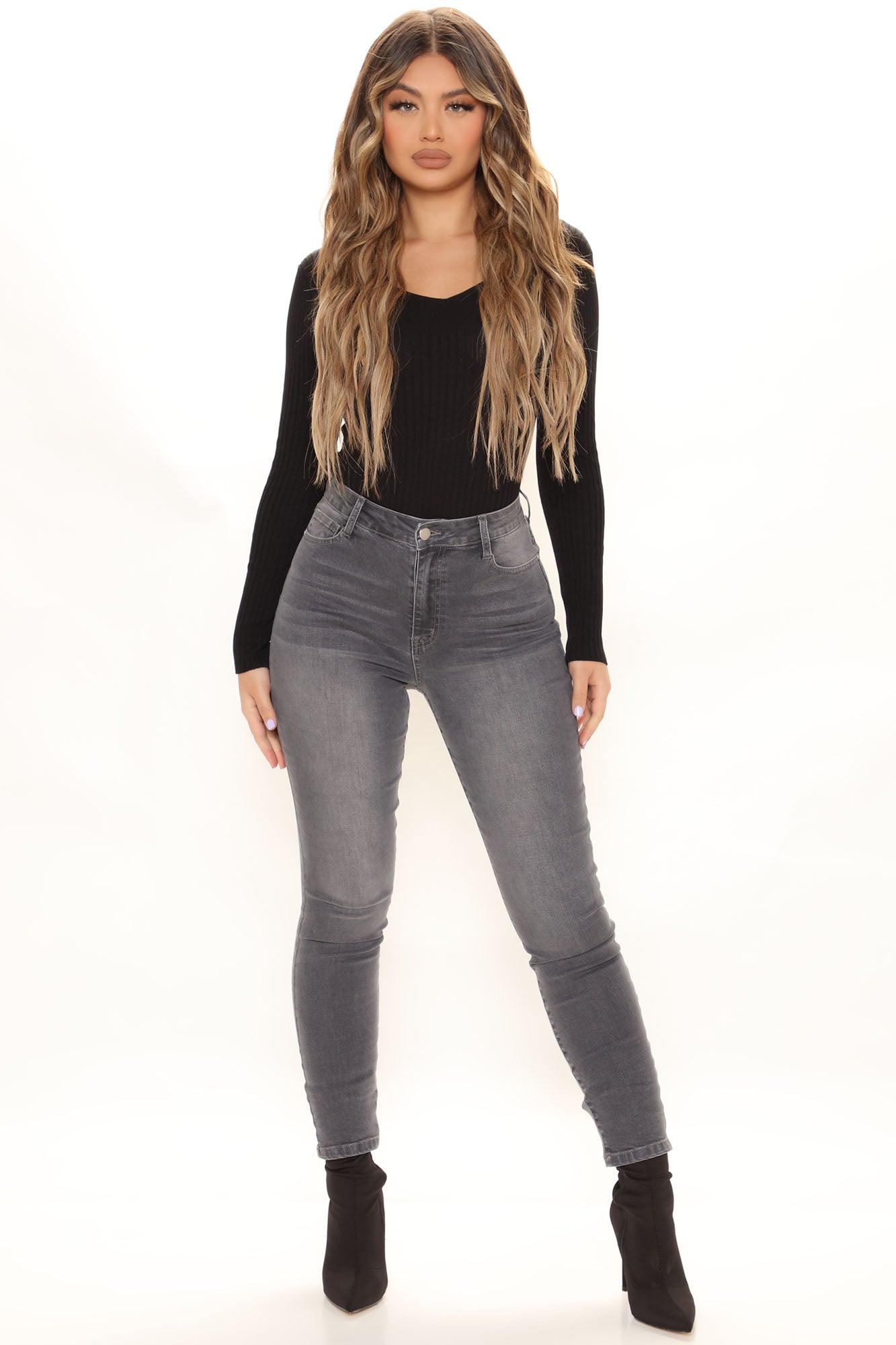 Jessica Skinny Jeans - Grey Ins Street