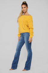 Bring It Down Flare Jeans - Medium Blue Wash Ins Street