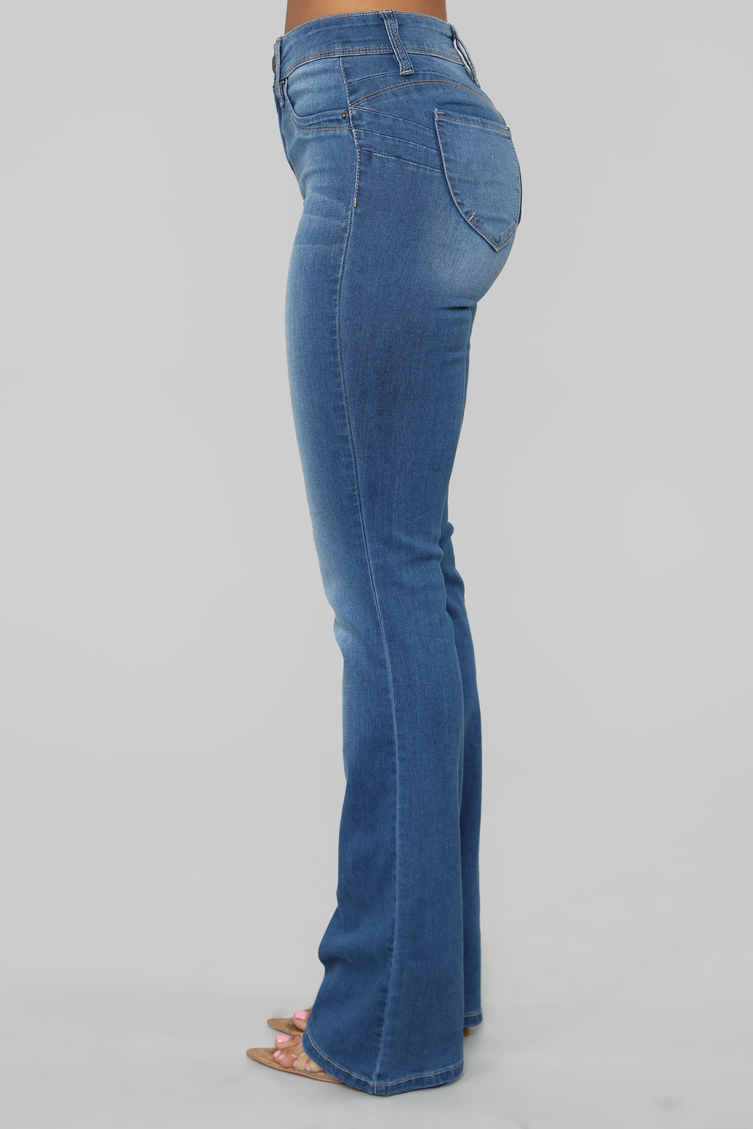 Bring It Down Flare Jeans - Medium Blue Wash Ins Street