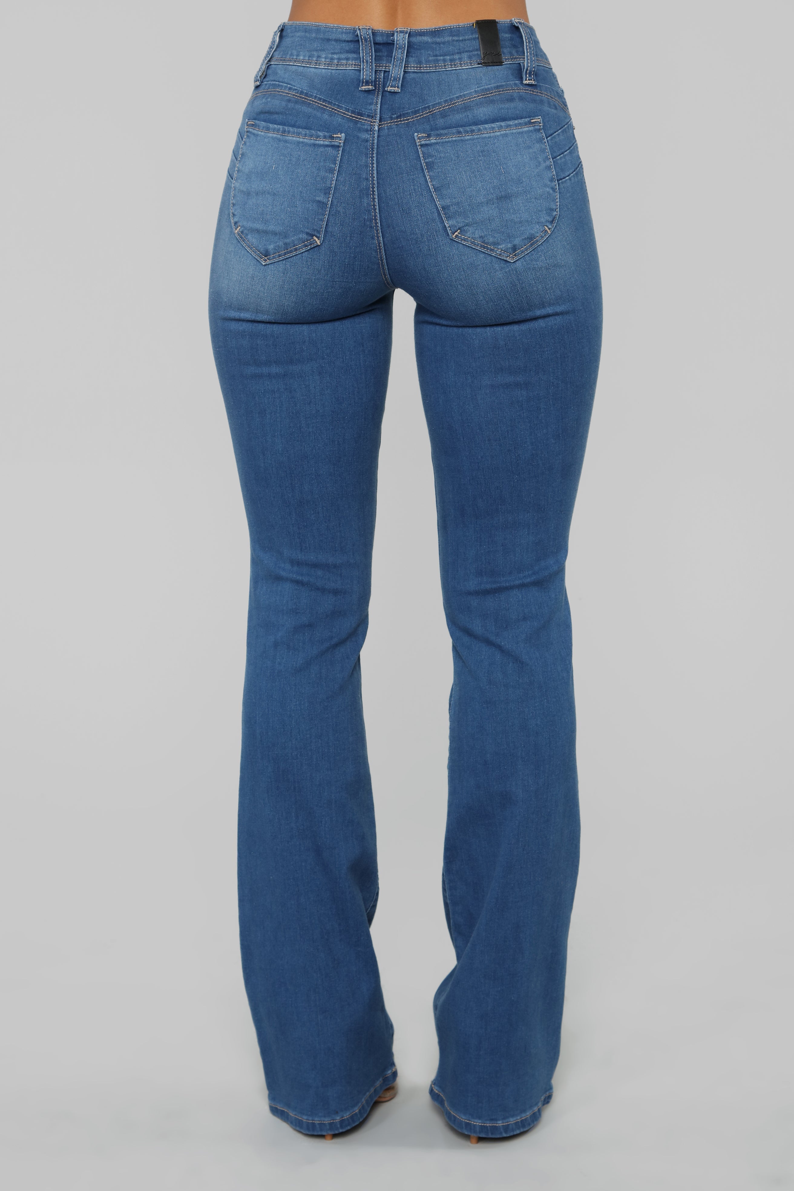Bring It Down Flare Jeans - Medium Blue Wash Ins Street