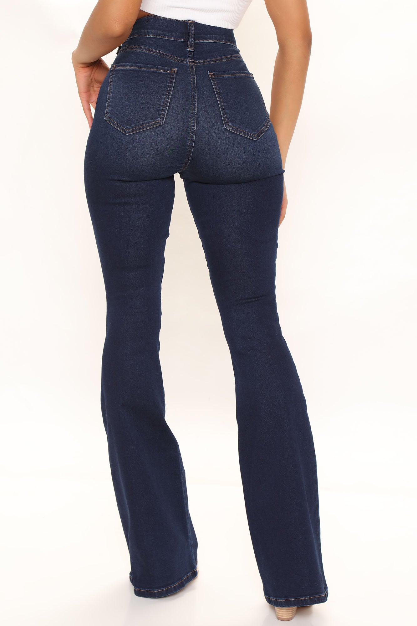 Get Around Flex Low Rise Flare Jeans - Dark Wash Ins Street