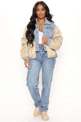 Not My Daddy Slouch Fit Jeans - Vintage Blue Wash Ins Street